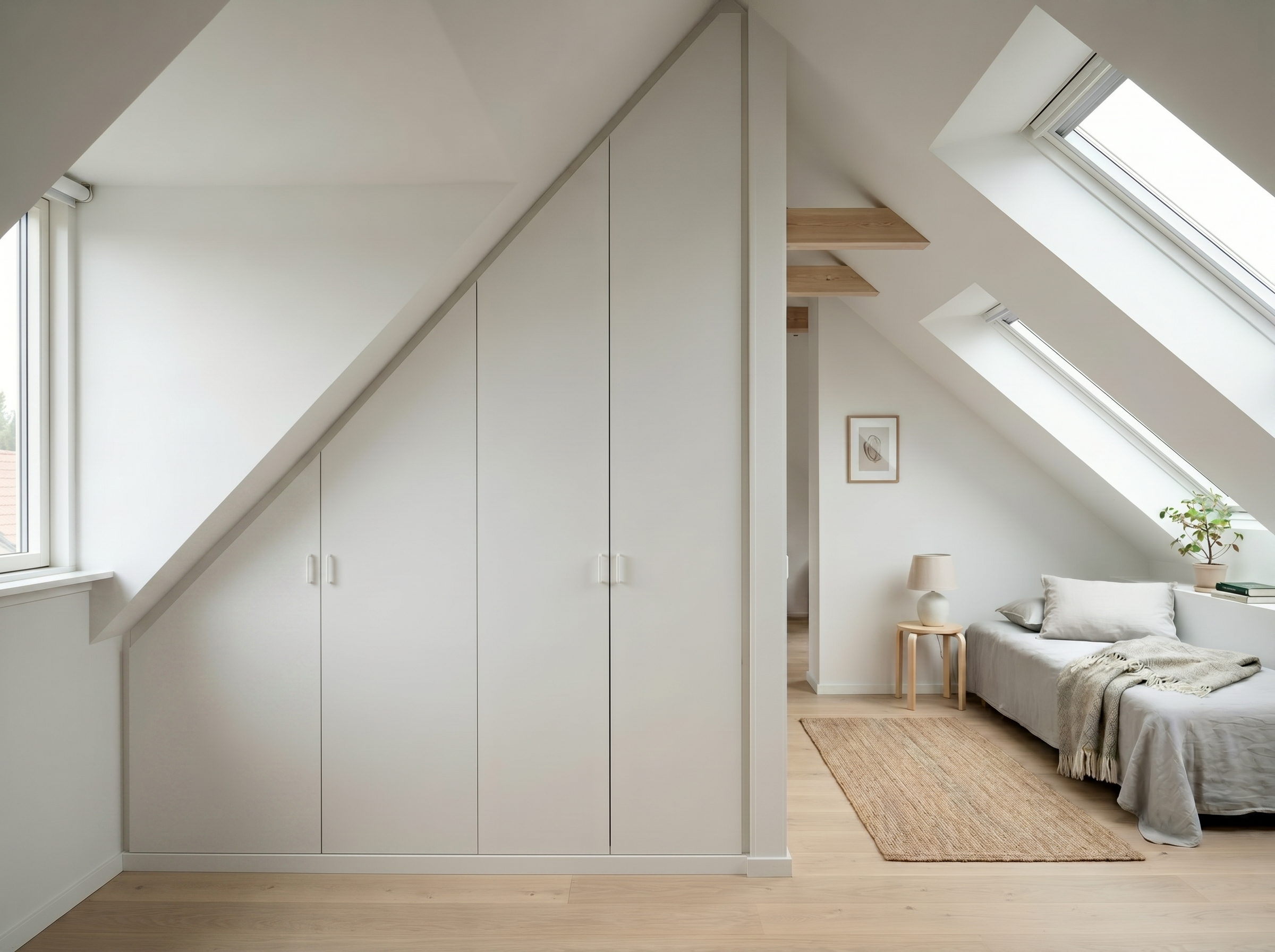Maßgefertigter Einbauschrank bis unter die Decke